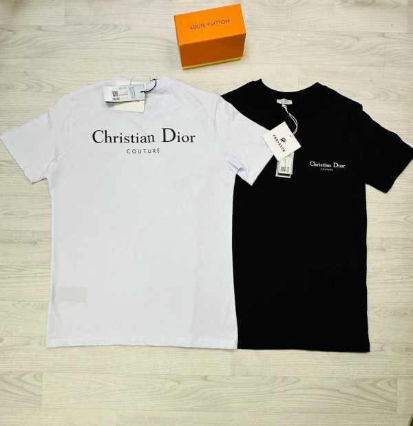 Christian Dior Couture T-Shirt In Black And White Color