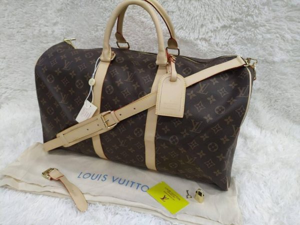 Louis Vuitton Men Designer Duffle Travel Bag Rep AAA Sale UK	Man First Copy Replica Luggage LV Monogram Bags Cheap Price Men's Leather Cross Body Long Belt 1st Copies 1:1 Fake Brand Logo Fakes Canvas Luxury Duplicate Original Brown