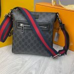 Gucci Cheaper Leather Replica Two Black Way Zip Lady For Women	GG Leather Supreme Fake Cheap Rep Woman Reps Womens Women's First Copy Logo Best Canvas Strap Mini Belt Bum Cross Body Pockets Traveling Bag Monogram Bags Men's