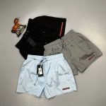 Prada Milano Men's Designer Re-Nylon Shorts Fake Rep Sale UK	Men First Copy Swim Short Man Cheap Price Replica Cargo Pants 1st Copies Fakes Reps Boys 1:1 Luxury Brand Logo Cargos Pant 1 to 1 Jersey Cotton Swimwear AAA Duplicate Black Grey Sky Blue