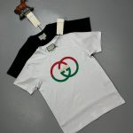 Gucci G Cotton Cheaper T-Shirt Replica T Shirt For Men Black White Tee Shirts T-Shirts Fake Cheap Rep Woman Reps T.Shirt T.Shirts Mens Womens Men's Women's First Copy Summer Organic Graffiti Half Sleeves Short Gents Logo Black