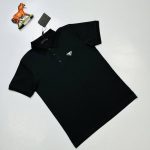Prada Milano Men's Women's Pique Logo Polo Shirts Rep Sale UK	Man Woman First Copy Fakes Replica Polos Shirt Men Women Cheap Price 1st Copies Designer Collar Fake Reps 1:1 Brand Patch 1 to 1 Luxury Half Sleeves AAA Duplicate Black