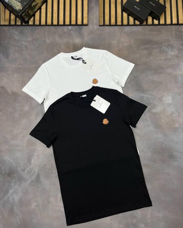 Moncler Patched Logo T-Shirt in Black & White