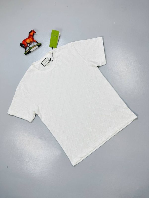 Gucci Men's Women's Fake Replica T-shirt Black White Sale UK	Man Woman Rep Tee Shirts Cheap Price T-shirts Mans Womans First Copy T Shirt Reps Unisex Tshirts GG Brand Logo 1st Copies Half Sleeves Tshirt Cheaper Prices AAA White