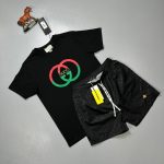 Gucci Men Red Green Interlock GG T-shirt Shorts Sets Sale UK	Man First Copy Fake Reps Tee Shirt Short Set Mans Replica Brand Logo Cheap Price Rep Black White Joggers 1st Copies Designer Luxury Duplicate Nylon Pants Boys Black