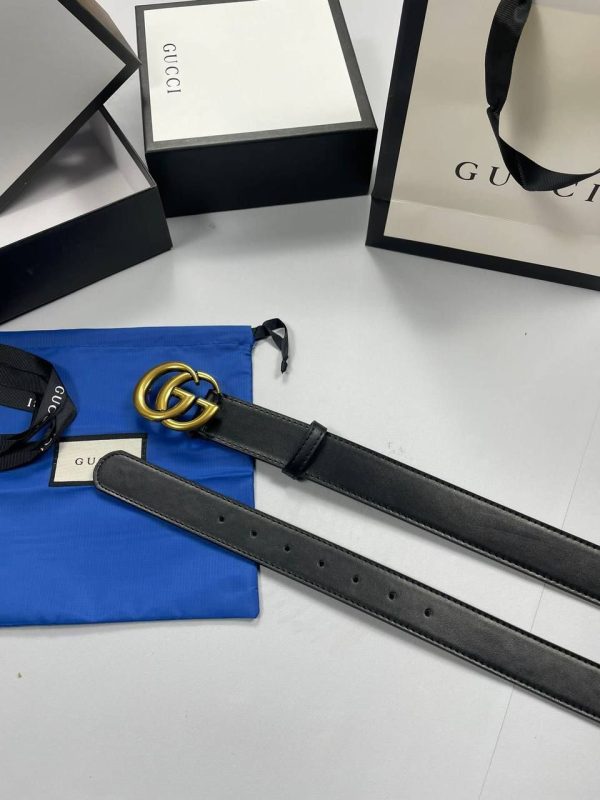 Gucci Men's Women's GG Gold Replica AAA Leather Belt Sale UK	Man Woman GG Monogram Brand Logo Buckle Belts First Copy Reps Cheap Price Rep Designer Wide Dupe Classic Double G Luxury Unisex 1st Copies Casual Calfskin 30mm