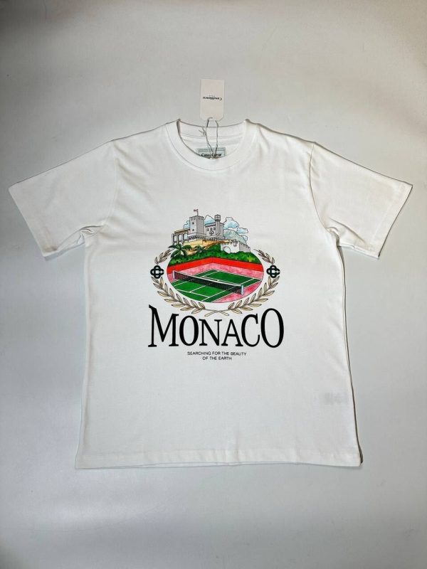 Casablanca Monaco T-Shirt in White Color