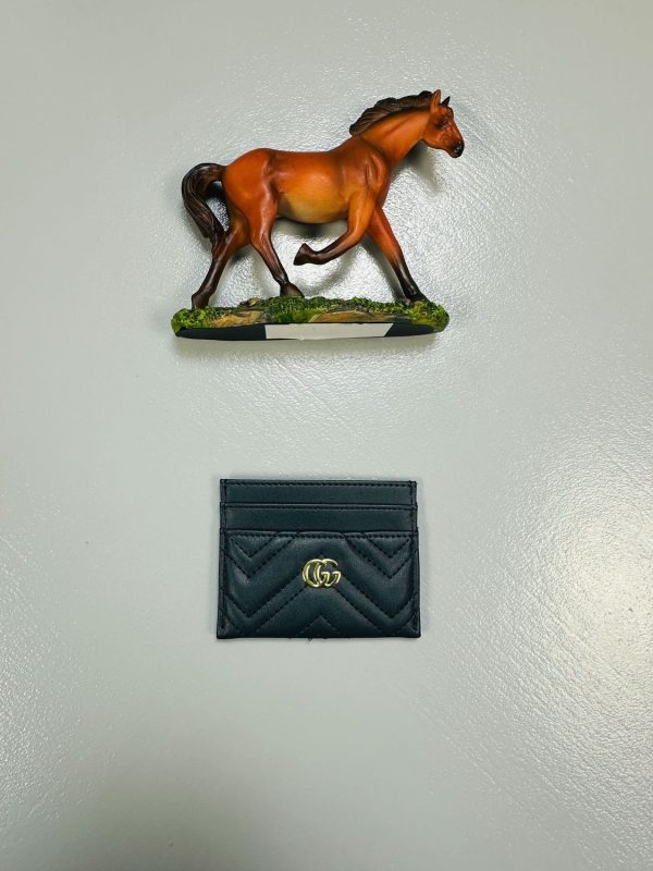 Gucci Men's Women's Luxury Reps Designer Wallet Case Sale UK	Black Man Woman Black Cards Holders First Copy Replica Cheap Price Leather Wallets Rep Fake GCI Double GG Brand Logo Monogram 1st Copies Duplicate Casual Calfskin Matelasse