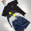 Prada Milano Men's Logo T-shirts Shorts Set Fake Rep Sale UK	Man First Copy T-shirt Cargo Short Sets Men Cheap Price Fakes Reps 1st Copies Luxury Replica 1 to 1 Joggers Nylon Pants 1:1 Boys Brand Patch Bottom AAA Duplicate Grey Black Navy Blue