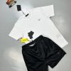 Prada Milano Men's Logo T-shirts Shorts Set Fake Rep Sale UK	Man First Copy T-shirt Cargo Short Sets Men Cheap Price Fakes Reps 1st Copies Luxury Replica 1 to 1 Joggers Nylon Pants 1:1 Boys Brand Patch Bottom AAA Duplicate White Black