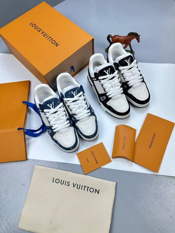 Louis Vuitton Lo-Vi Men Navy Blue Black Sneakers Sale UK