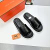 Louis Vuitton Men's Leather Sliders Designer Replica Sale UK	Man First Copy Fake Reps Slider Men Cheap Price Fakes Rep Flip Flop 1st Copies Sandals Boys 1:1 LV Brand Logo Luxury Slides 1 to 1 Slippers Pool Mules AAA Casual Duplicate Black