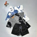 Louis Vuitton Men Splash Monogram T-shirts Shorts Set Sale UK	Men's First Copy Reps Cheap Price Replica Fake T-shirt Short Sets Man Rep 1st Copies Man T Shirt Pant Luxury Fakes LV Brand Logo 1:1 Outfit Designer AAA Original Black White