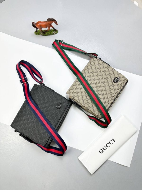 Gucci Men's Attache Messenger Bags Luxury Replica AAA Sale UK	Man First Copy Reps Cheap Price Fake Rep GG Supreme Canvas Leather Crossbody Bag Boys Fashion Casual Long Shoulder Brand Logo Belts Original 1st Copies Clutch Zip Pockets Black Brown