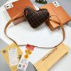 Louis Vuitton Women Coeur Game On Love Bag Fake Reps Sale UK	Woman First Copy Cheap Price Fakes Replica Handbag Women's Luxury Reps Leather Belt Minibag 1st Copies Rep Heart Shape Bags Ladies 1:1 LV Brand Logo AAA Duplicate Brown