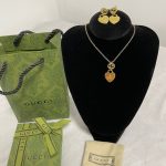 Gucci Women's GG Designer Heart Necklace Earrings AAA Sale UK	Woman Fashion Luxury Jewellery First Copy Cheap Price Replica Elegant Reps 1:1 Fakes Jewlry Fake Rep Brand Logo 1st Copies Ladies Girls Lady Necklaces Original Duplicate
