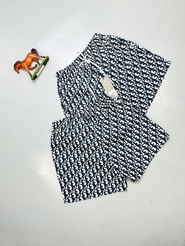 Christian Dior Oblique Shorts Black White Shorts For Men's