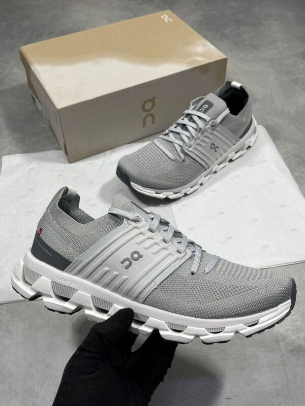 On Running Cloudswift Glacier Grey & White Trainers For Men's