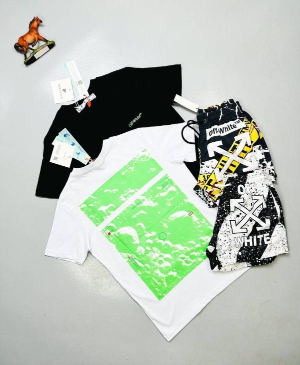 OFF-WHITE SHORTS AND T-SHIRT SET in Different Colors