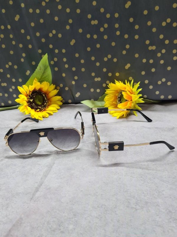 Versace Iconic Sunglasses Black & Gold