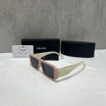 Prada Milano Men's Women's Retro Sunglasses Fake AAA Sale UK	Man Woman First Copy Cheap Price Replica Sunglass Men Women 1st Copies Fakes Reps Rectangular Frame Luxury 1 to 1 Rep Eyewear 1:1 Brand Logo UV Protected Duplicate Pink Beige 