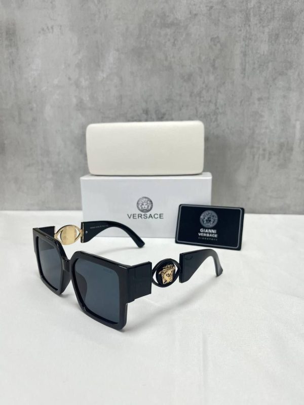 Versace Square Frame Sunglasses Black in 2 Shades