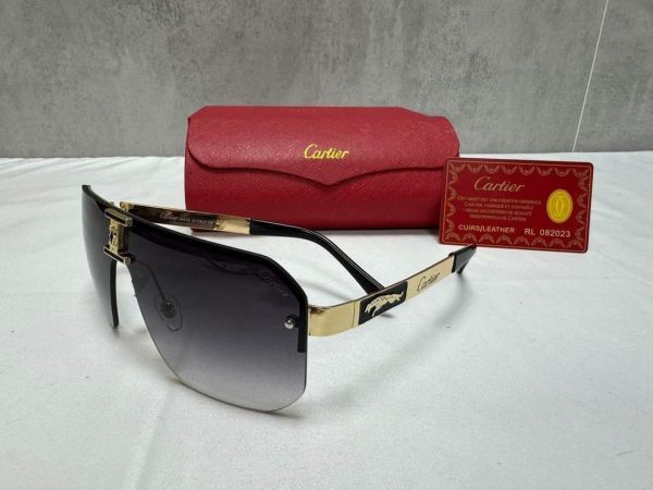 Cartier Gold Frame Elegant Sunglasses
