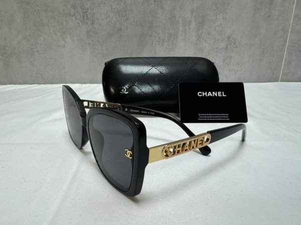 Chanel Diamond Letters Black Sunglasses