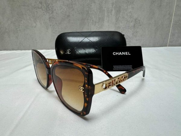 Chanel Oversized Brown Square Sunglasses