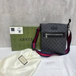 Gucci Men's Designer Messenger Black Bag Fake Rep AAA Sale UK	Man First Copy Replica Cheap Price Leather Crossbody Bags GG Brand Logo Long Belt Supreme Canvas 1st Duplicate Reps Men Original Cross Body Purse Luxury Fashion