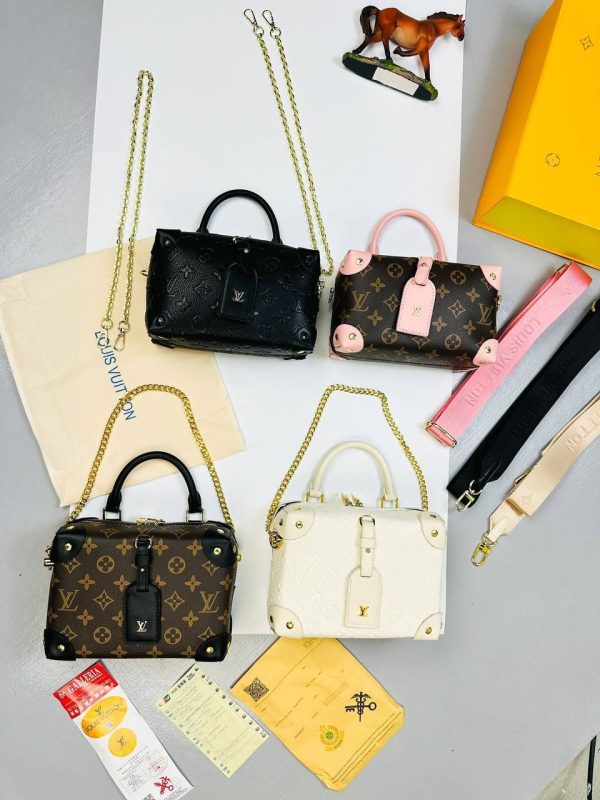 Louis Vuitton Women's LV Monogram Petite Malle Souple Shoulder Bag in Different Colors