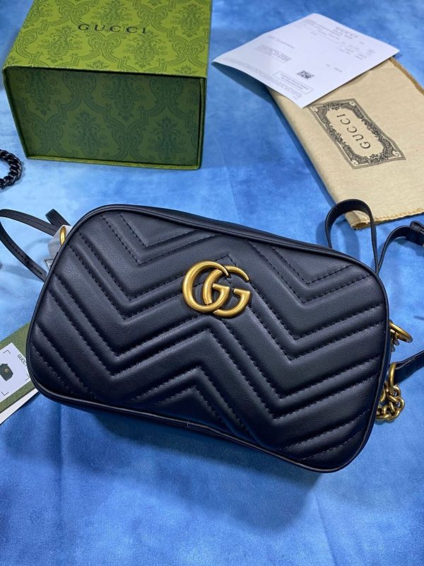 Gucci Women's Marmont Shoulder Bag Designer Reps AAA Sale UK	Woman First Copy Rep GG Black Gold Brand Logo Black Bags Lady Cheap Price Fake Handbags Crossbody Chain Belt Replica Purse Fashion Luxury Handbag Leather Original Golden