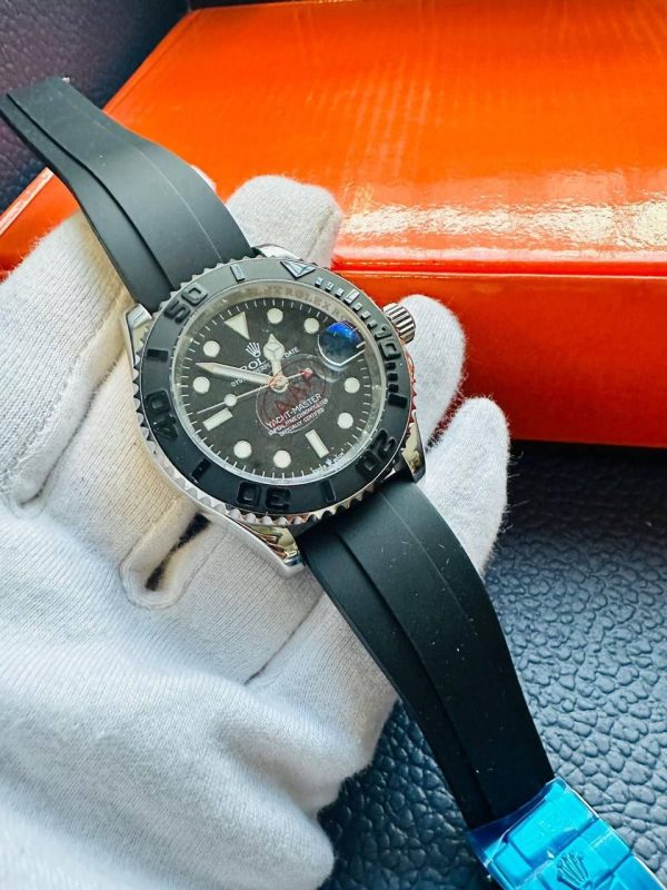 Rolex Yacht-Master Watch with Rubber Straps For Men's