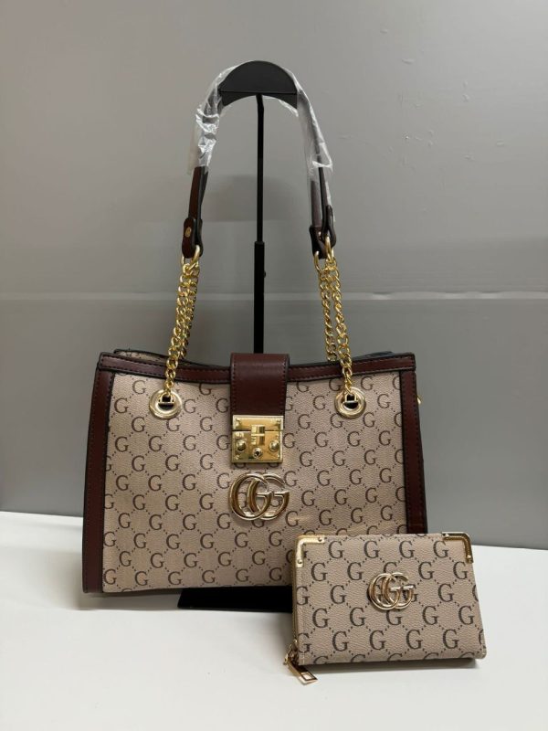 Gucci Large Padlock Handbag Beige Color For Women