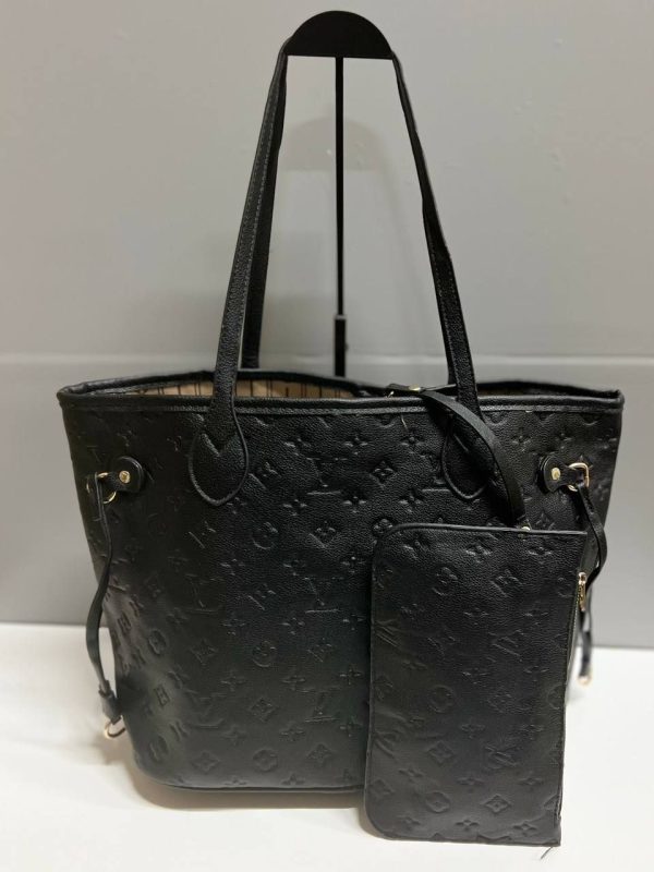 Louis Vuitton LV Women's Luxury Tote Bag Fake Replica Sale UK	Woman First Copy Cheap Price Rep Shoulder Bags Women Purse 1st Copies Ladies Luxury Fakes Reps 1:1 LV Brand Logo Long Strap Canvas Totebag AAA Duplicate Girls Fashion Black