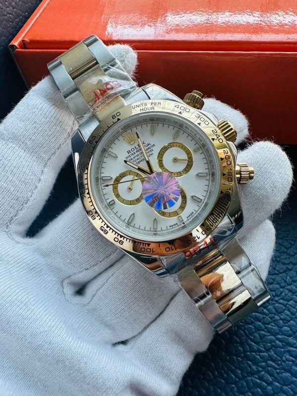 Rolex Oyster Perpetual Cosmograph Daytona Men's Watch White Dial & Chain Strap