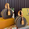 Louis Vuitton Women Petite Boite Chapeau Bag Fake Rep Sale UK	Woman First Copy Reps Bags Ladies Luxury 1st Copies Cheap Price Handbag Women's Replica Leather Strap Purse Fakes 1:1 LV Brand Logo Designer Minibag Duplicate AAA
