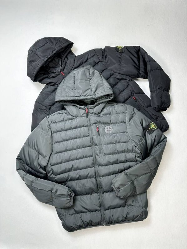 Stone Island Logo Patch Down Jacket For Men's
