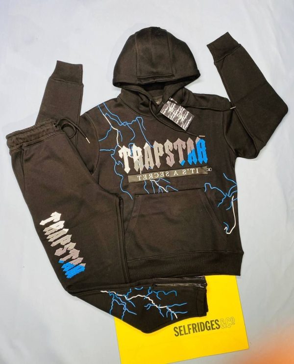 Trapstar London Irongate Apst Chenille 2.0 Hooded Tracksuit in Black