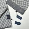 Louis Vuitton Women's Hat Scarf Sets First Copy Reps Sale UK	Woman Fake Replica Cheap Price Beanie Hats Scarves Set Women Fakes Rep 1st Copies Designer Casual Wear 1:1 Girls 1 to 1 AAA Luxury LV Brand Logo Fashion Duplicate Grey