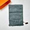 Louis Vuitton Women's Logomania Wool Scarfs Fake AAA Sale UK	Woman First Copy Fakes Replica Cheap Price Rep Designer Scarves Women Reps Shawls 1st Copies Fashion Casual Wear Scarf 1:1 Girls 1 to 1 Luxury LV Brand Logo Duplicate Grey