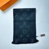 Louis Vuitton Women's Logomania Wool Scarfs Fake AAA Sale UK	Woman First Copy Fakes Replica Cheap Price Rep Designer Scarves Women Reps Shawls 1st Copies Fashion Casual Wear Scarf 1:1 Girls 1 to 1 Luxury LV Brand Logo Duplicate Dark Blue