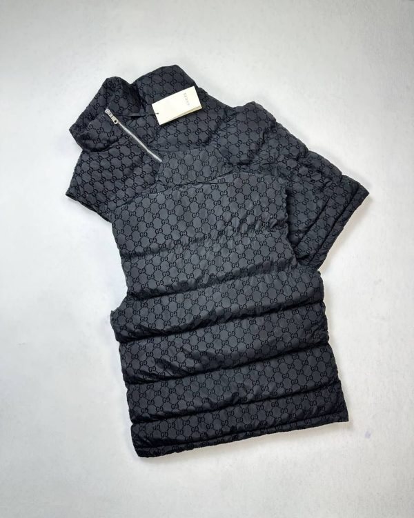 Gucci Men's Black Down GG Vest Bodywarmer