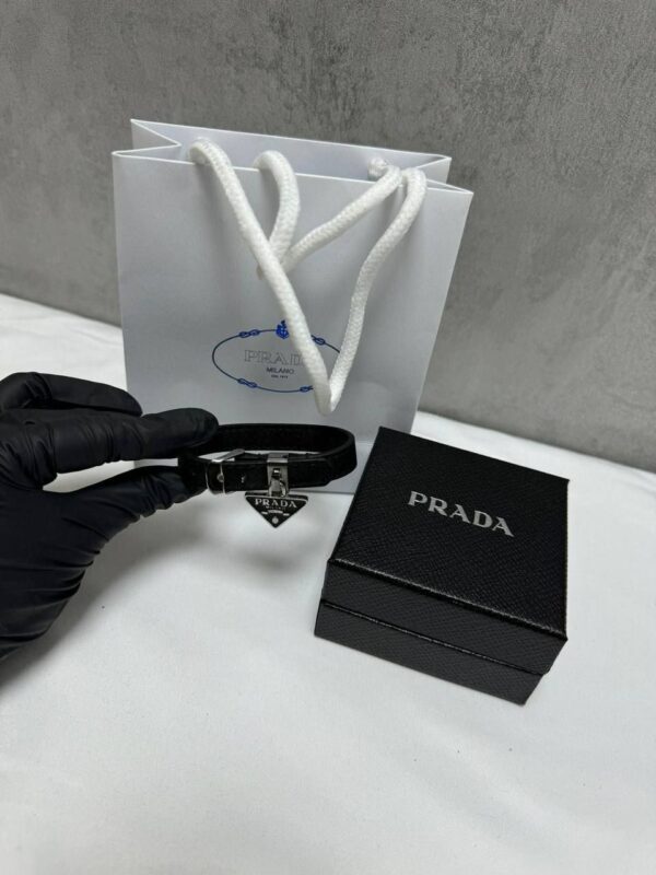 Prada Milano Symbole Leather Bracelet