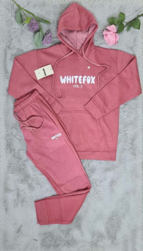White Fox Women’s Two Piece Letter Graphic Print Hoodies Tracksuits in Different Colors