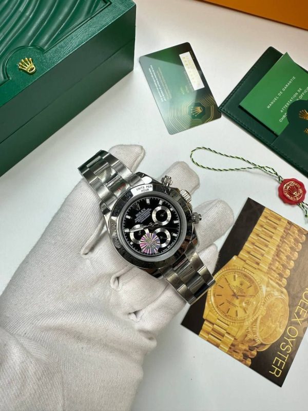 Rolex Cosmograph Daytona Black Dial Watch For Men's