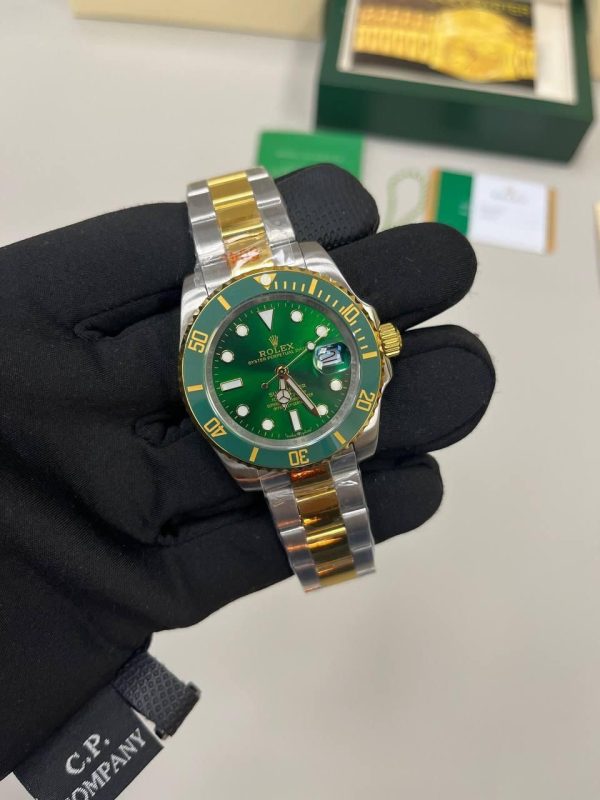 Rolex Submariner Green Dial Two Tone Men's Watch