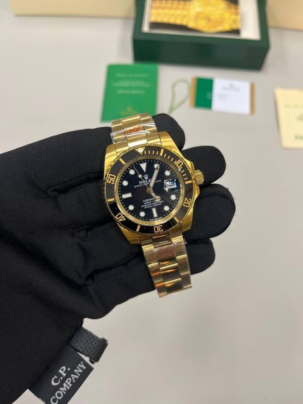 Rolex Submariner Date Automatic Yellow Gold Black Dial Men's Watch