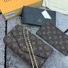 Louis Vuitton Women's Felicie Triple Pochette Bag AAA Sale UK	Woman First Copy Replica Trio Pouch Ladies Cheap Price Handbag Women's Luxury 1st Copies Rep Leather Purse Chain Strap Bags Fakes Reps 1:1 LV Brand Logo Duplicate Black Brown
