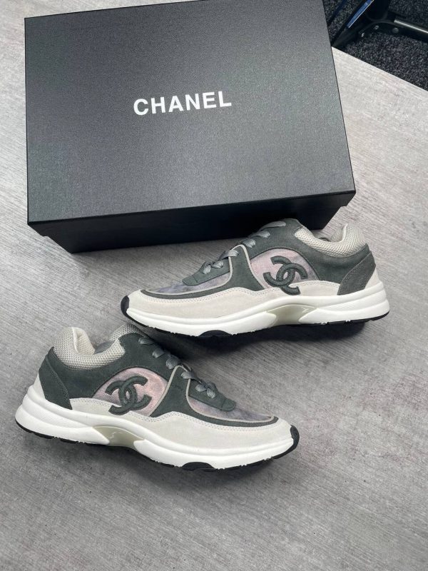 Chanel Thick Bottom Men Shoe Replica Luxury Sports Sneakers Cheap Runner Men's Trainer Leather Reps CC Logo Sneaker Fake Shoes Rep Fashion Boys Triple Trainers First Copy Grey Runners Sale UK
